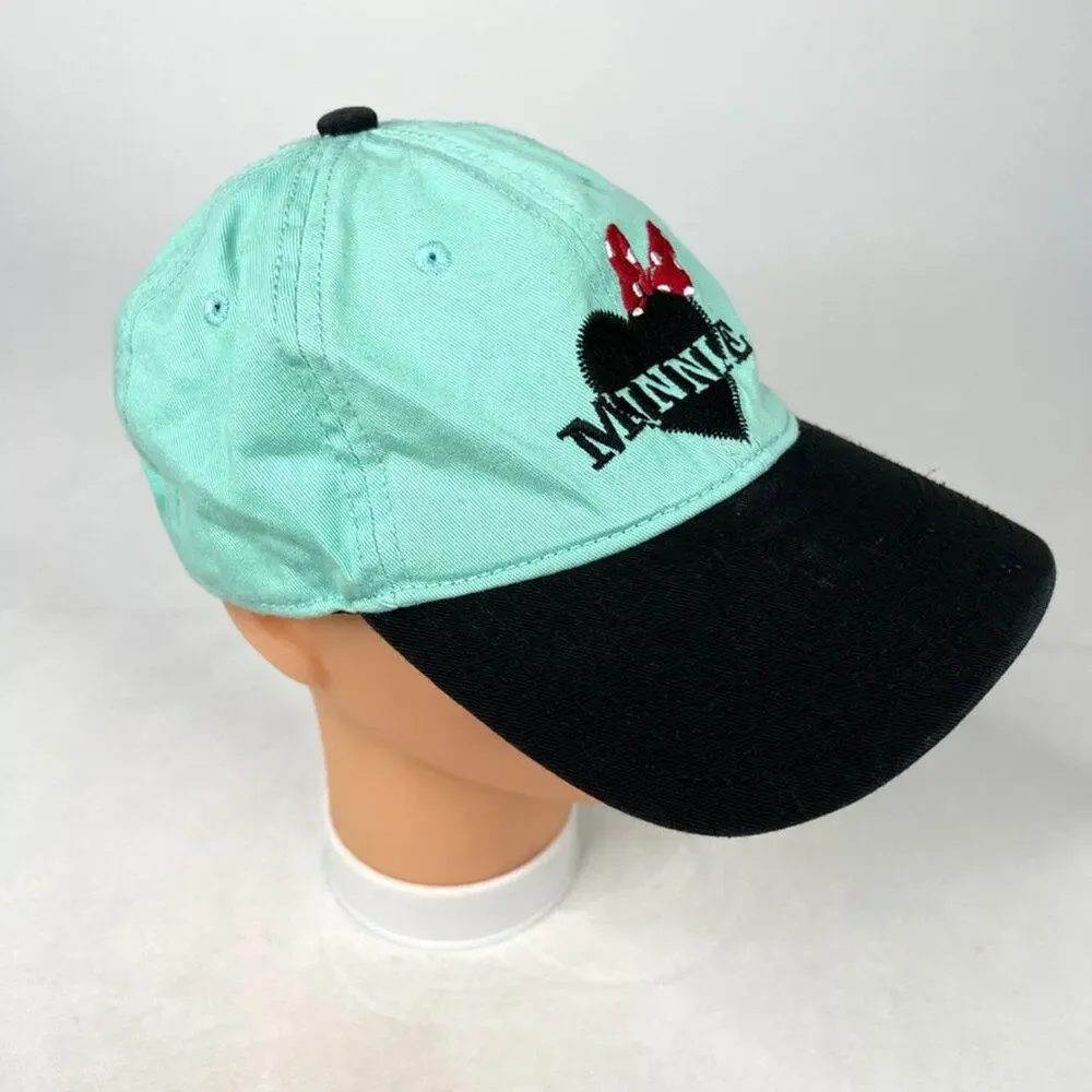 Disney Minnie Mouse Teal & Black Baseball Cap